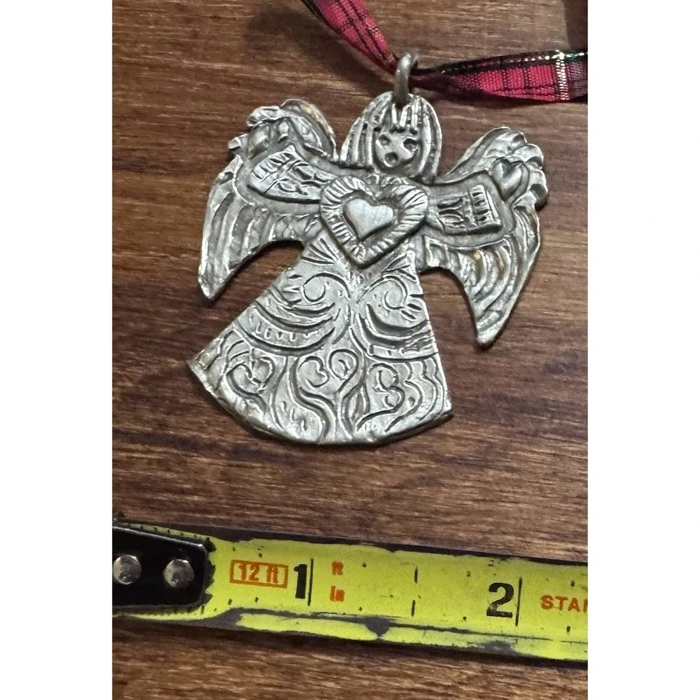 Vintage‎ Singing Angel Pewter Pendant Signed Marcie Charity